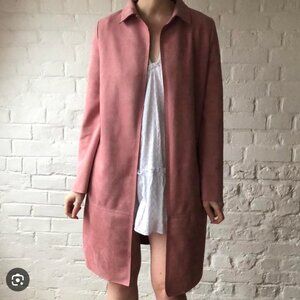 Zara Women's Dusty Pink Trench Coat